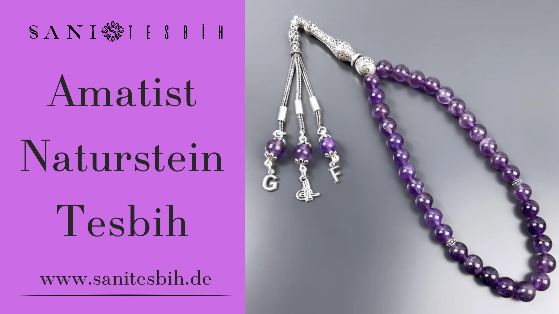 Amatist Tesbih gebetskette