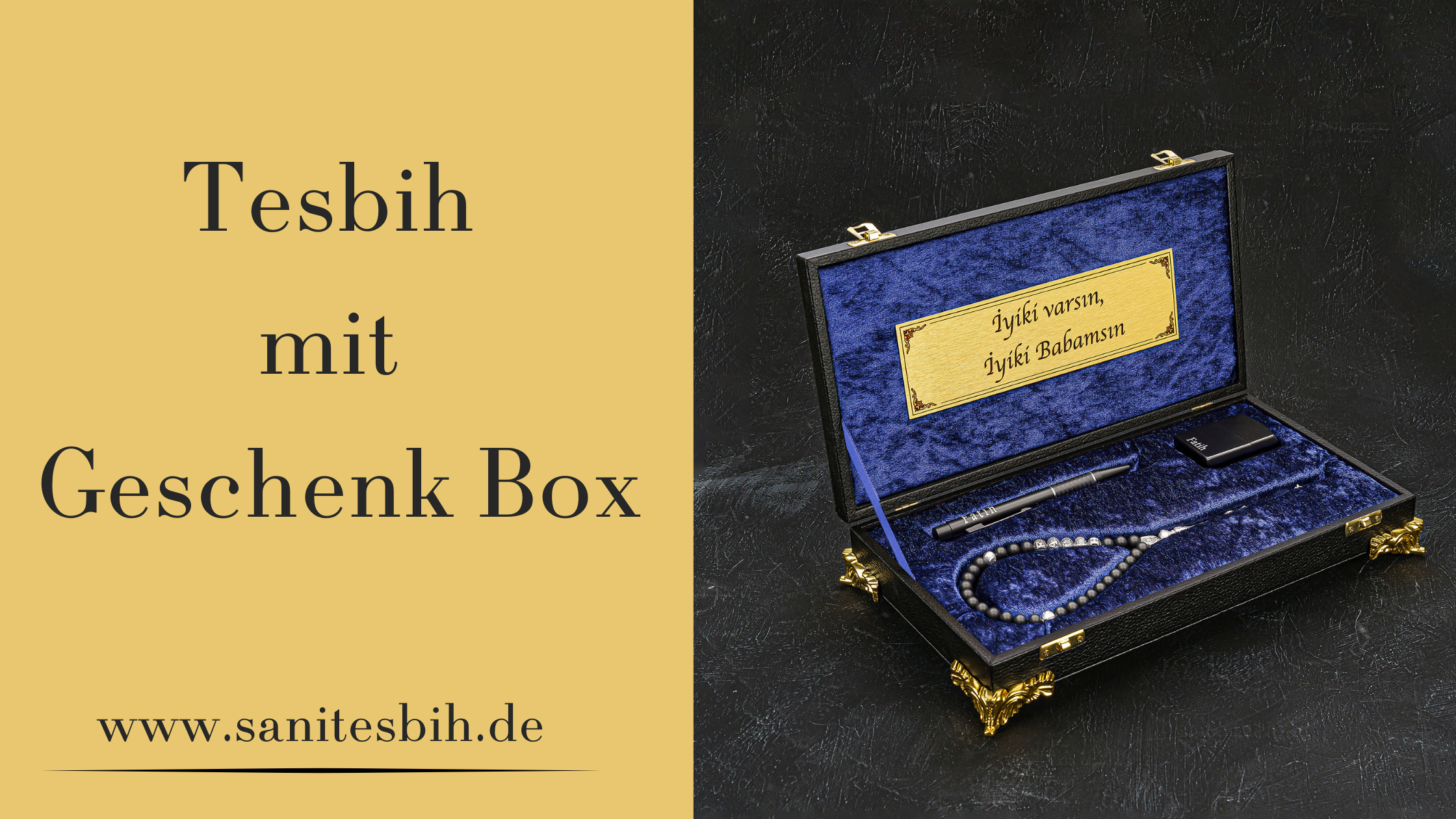 Tesbih mit Geschenk Box/Set mit Wunschtext und Personalisierung – Das perfekte Geschenk für besondere Anlässe
