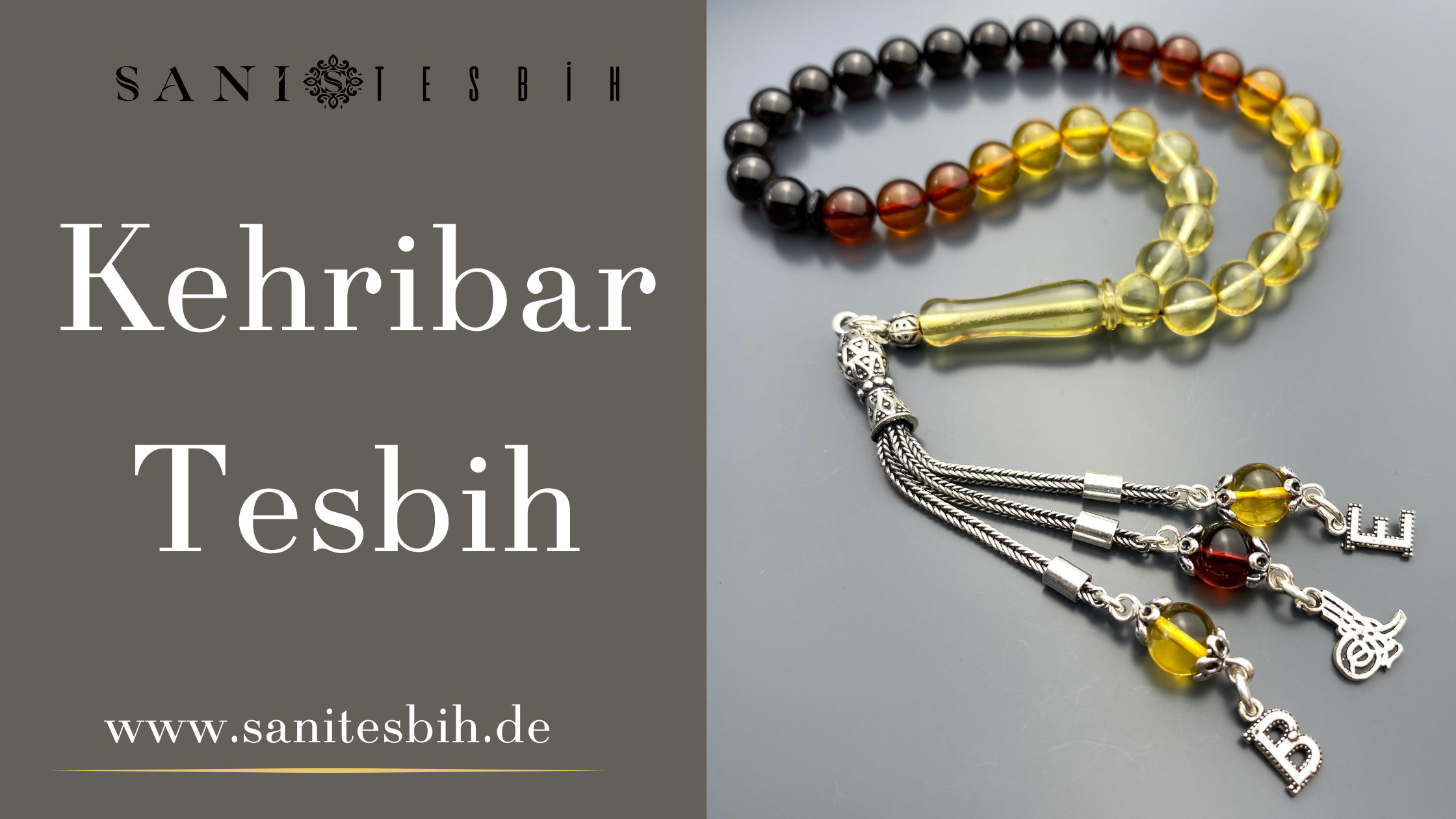 Echter Kehribar Tesbih Bernstein Gebetskette