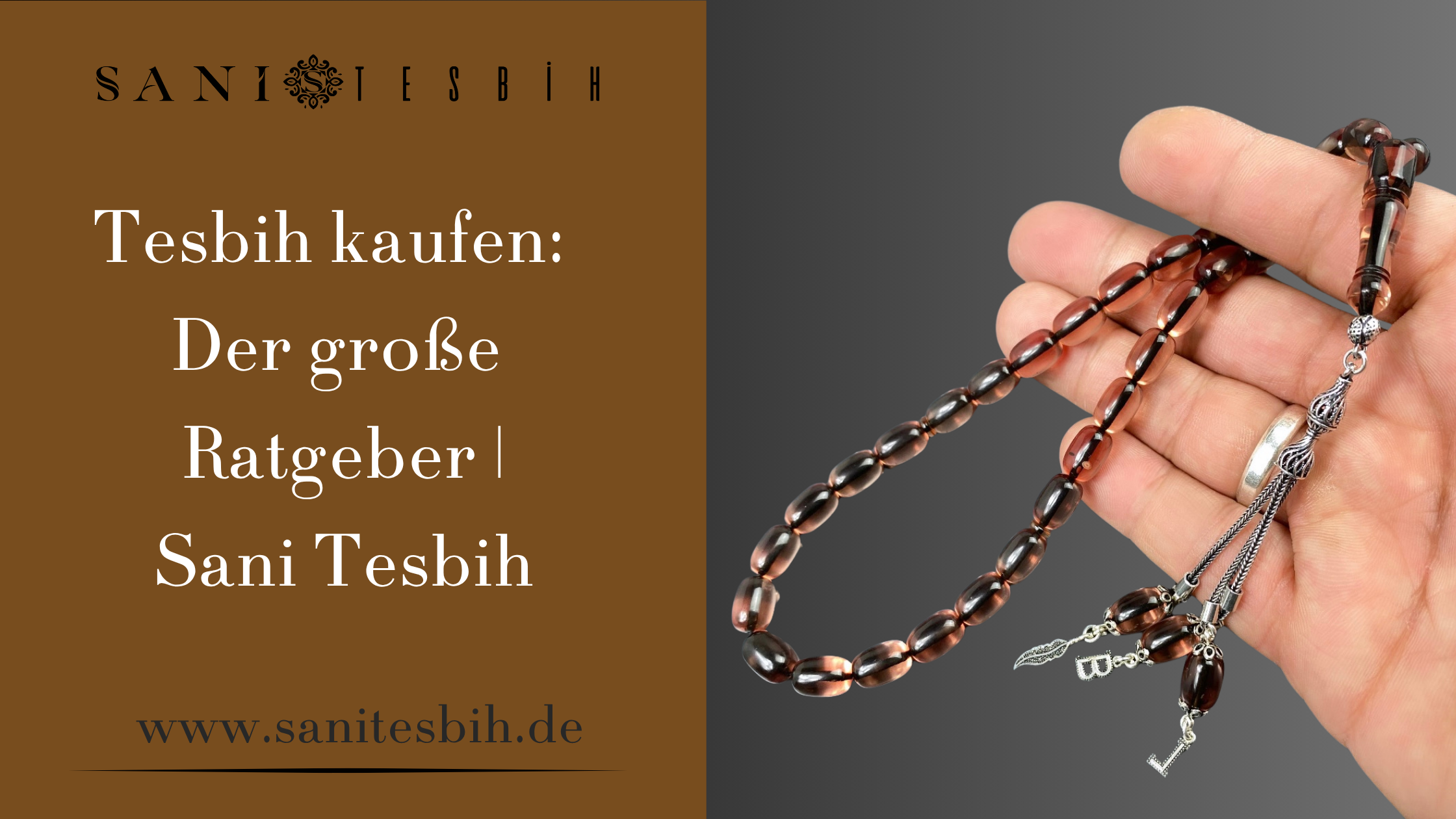 Personalisierter Kehribar Tesbih mit Geschenkbox und 925 Silber – hochwertiger Tesbih aus Deutschland