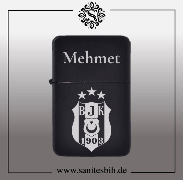 Feuerzeug Benzin Modell BJK Spor Logo