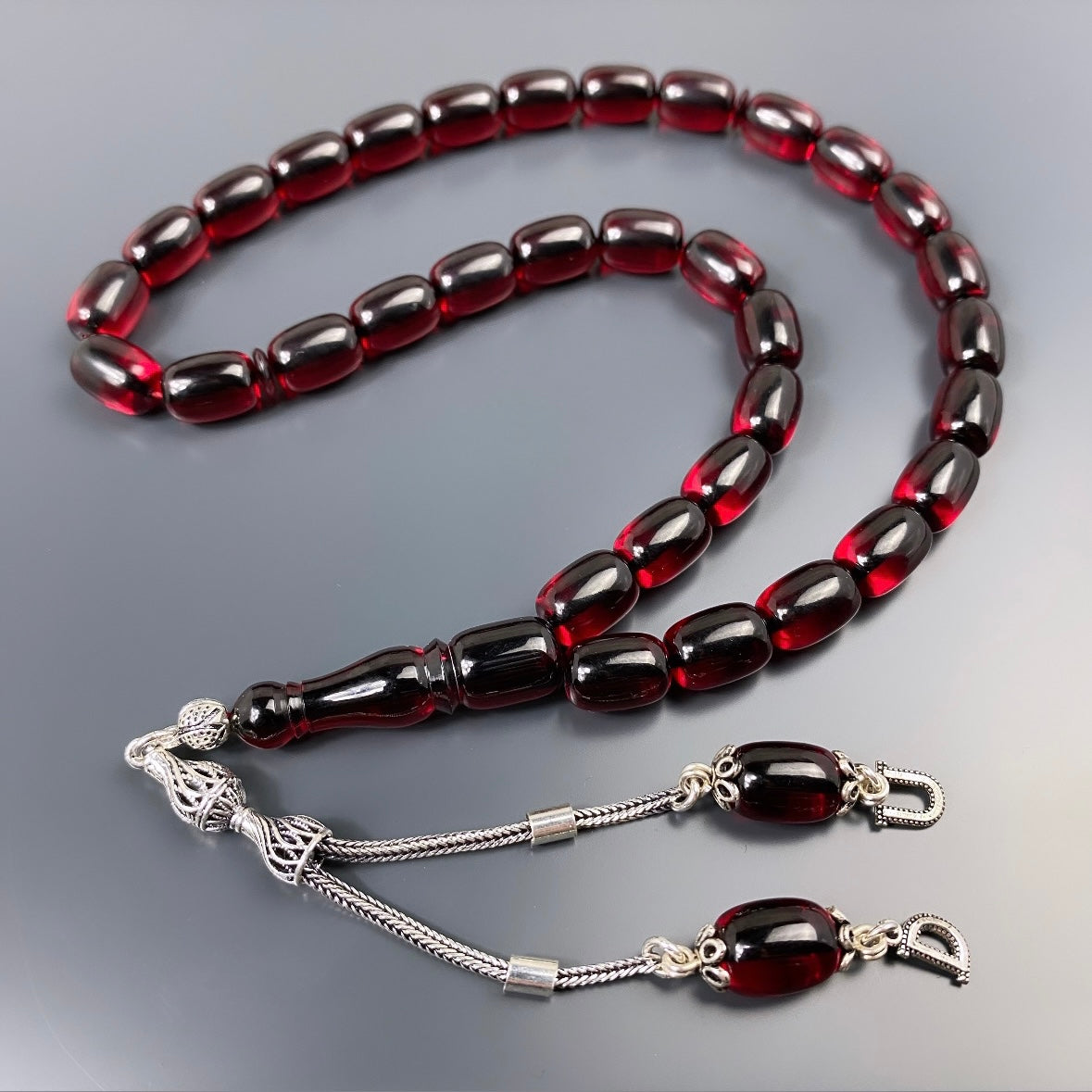 Tesbih SIKMA Kehribar 925 Silber personalisiert