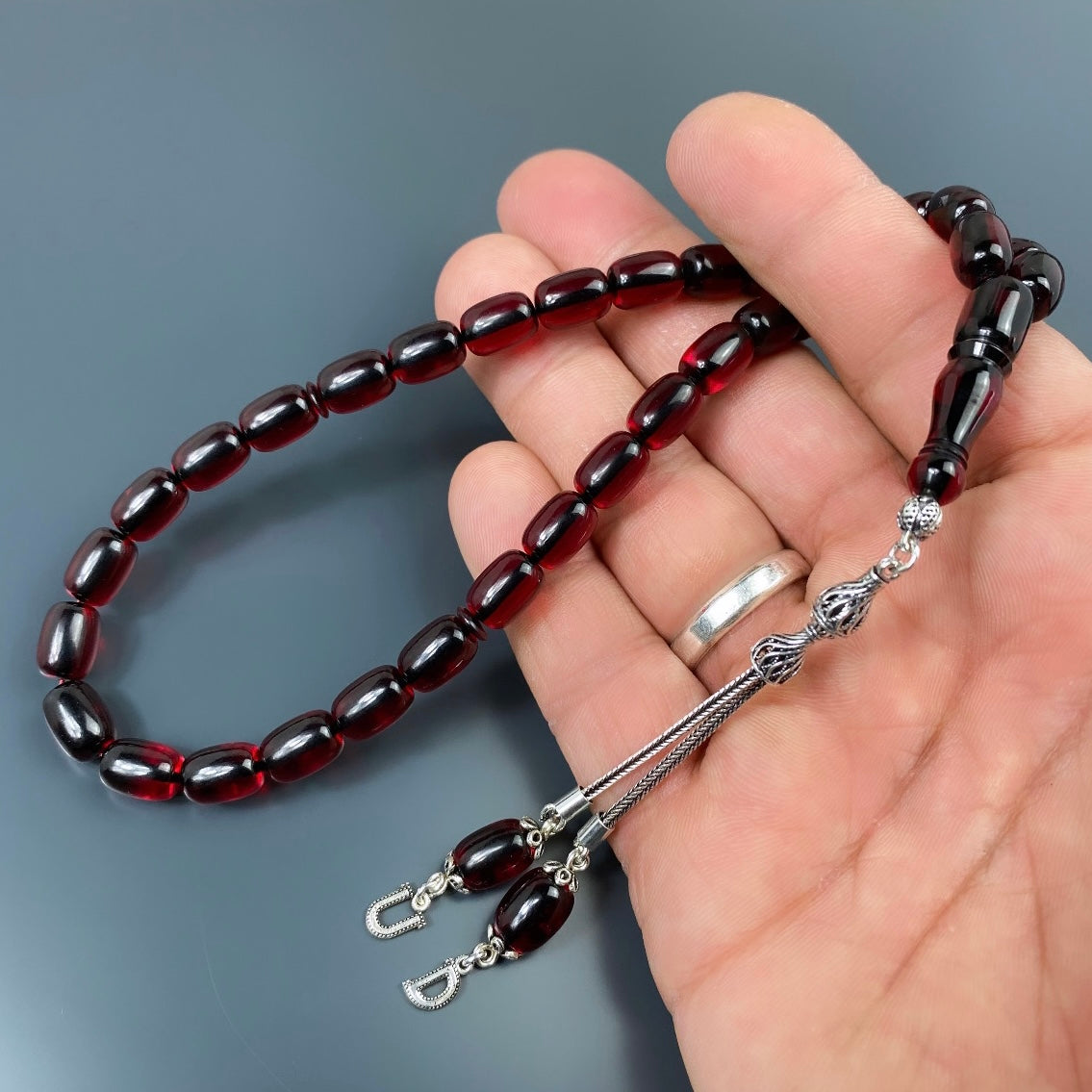 Tesbih SIKMA Kehribar 925 Silber personalisiert