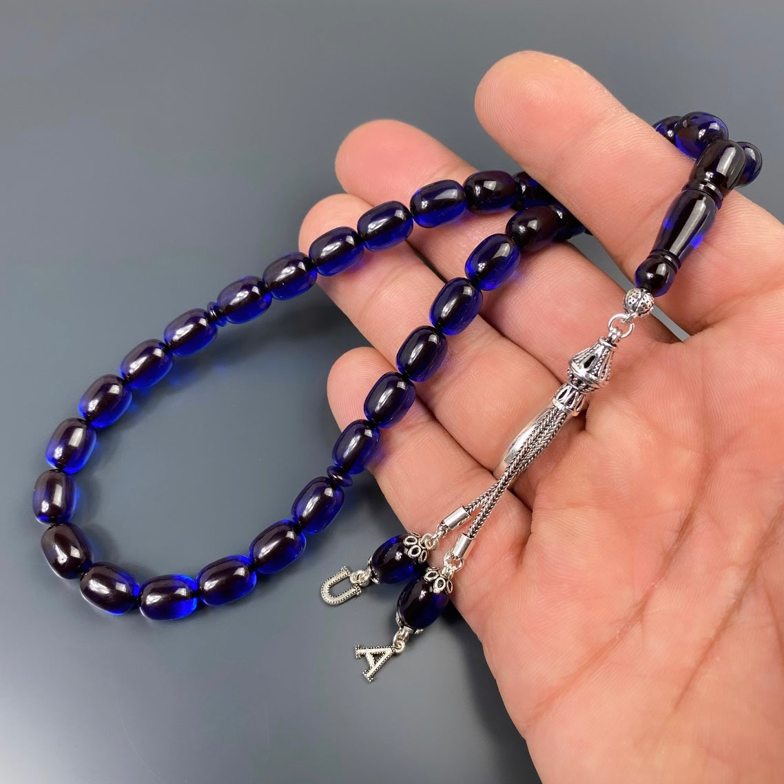 Tesbih SIKMA Kehribar 925 Silber personalisiert