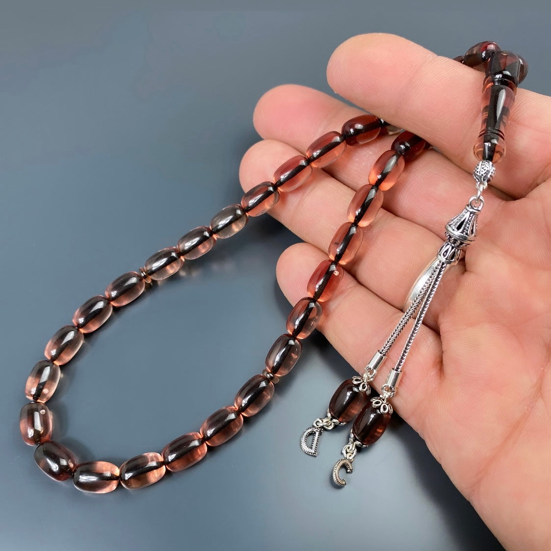 Tesbih SIKMA Kehribar 925 Silber personalisiert