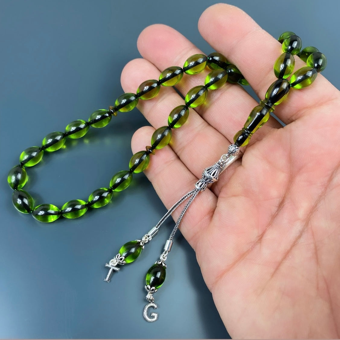 Tesbih SIKMA Kehribar 925 Silber personalisiert