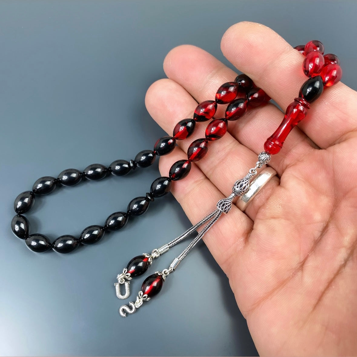 Tesbih SIKMA Kehribar 925 Silber personalisiert