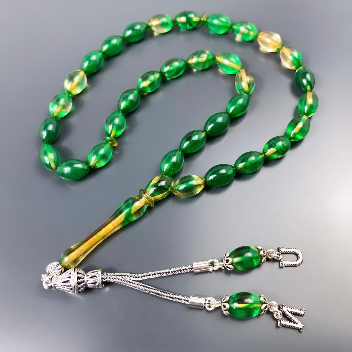 Tesbih SIKMA Kehribar 925 Silber personalisiert