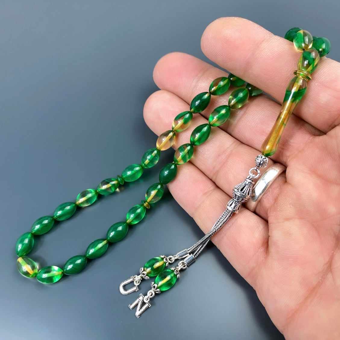 Tesbih SIKMA Kehribar 925 Silber personalisiert