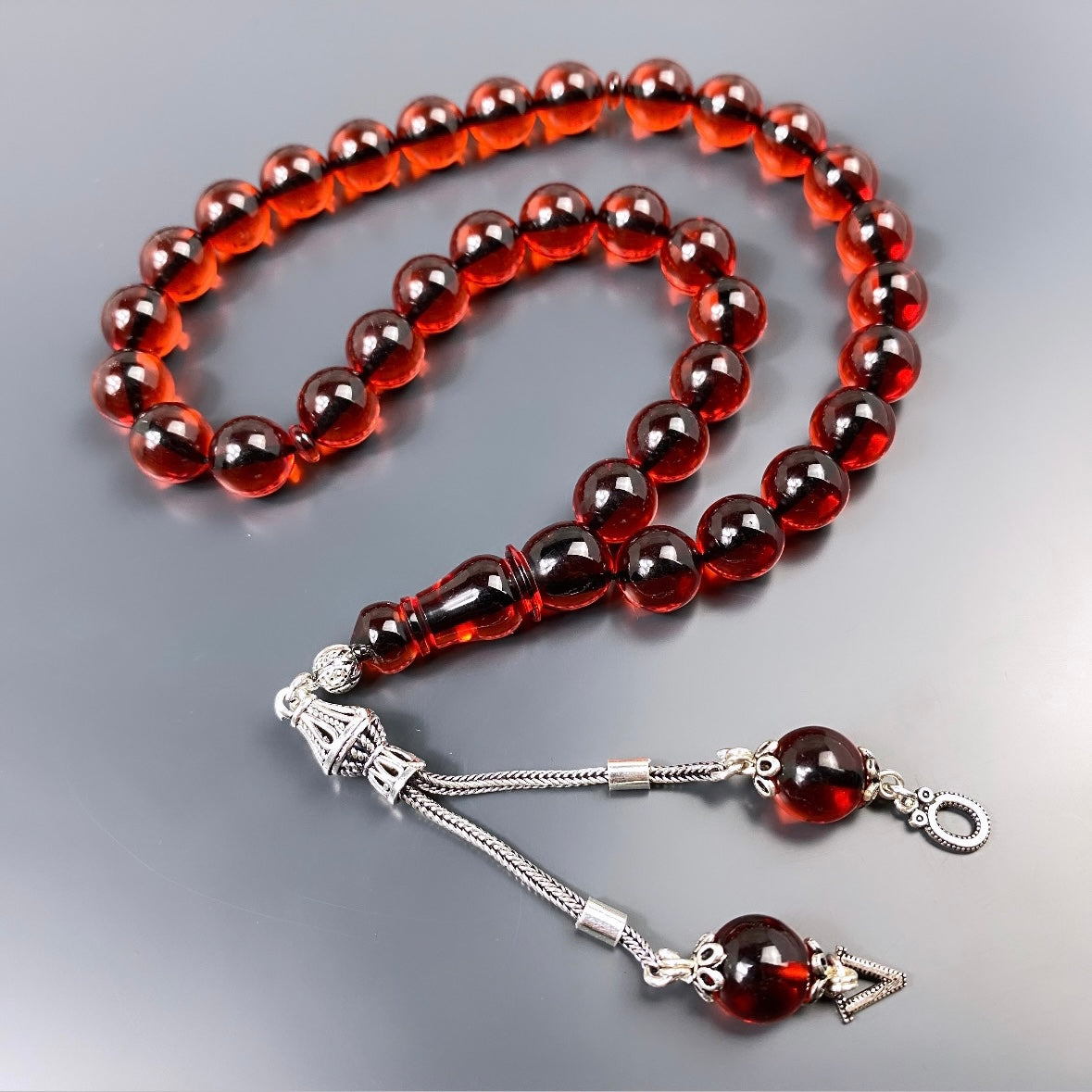 Tesbih SIKMA Kehribar 925 Silber personalisiert