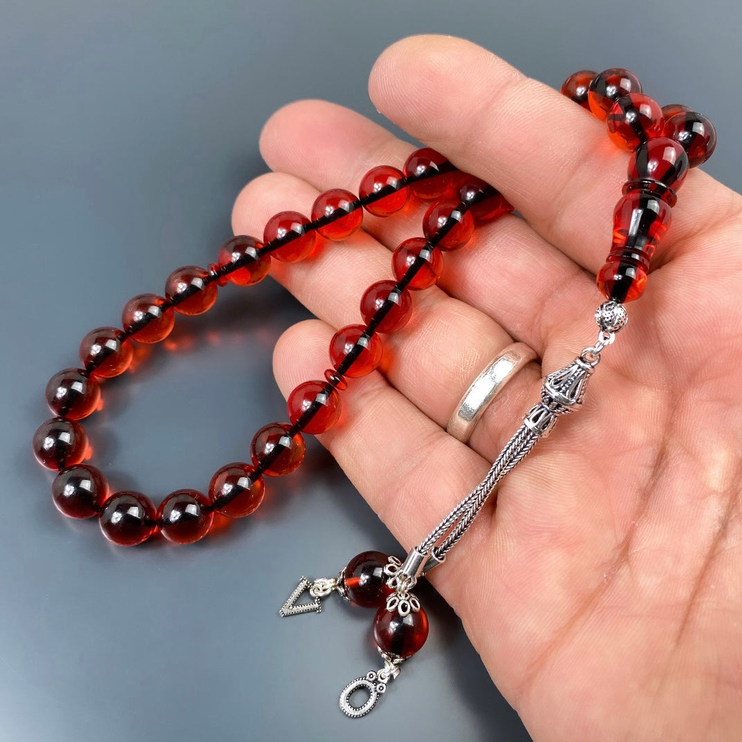 Tesbih SIKMA Kehribar 925 Silber personalisiert