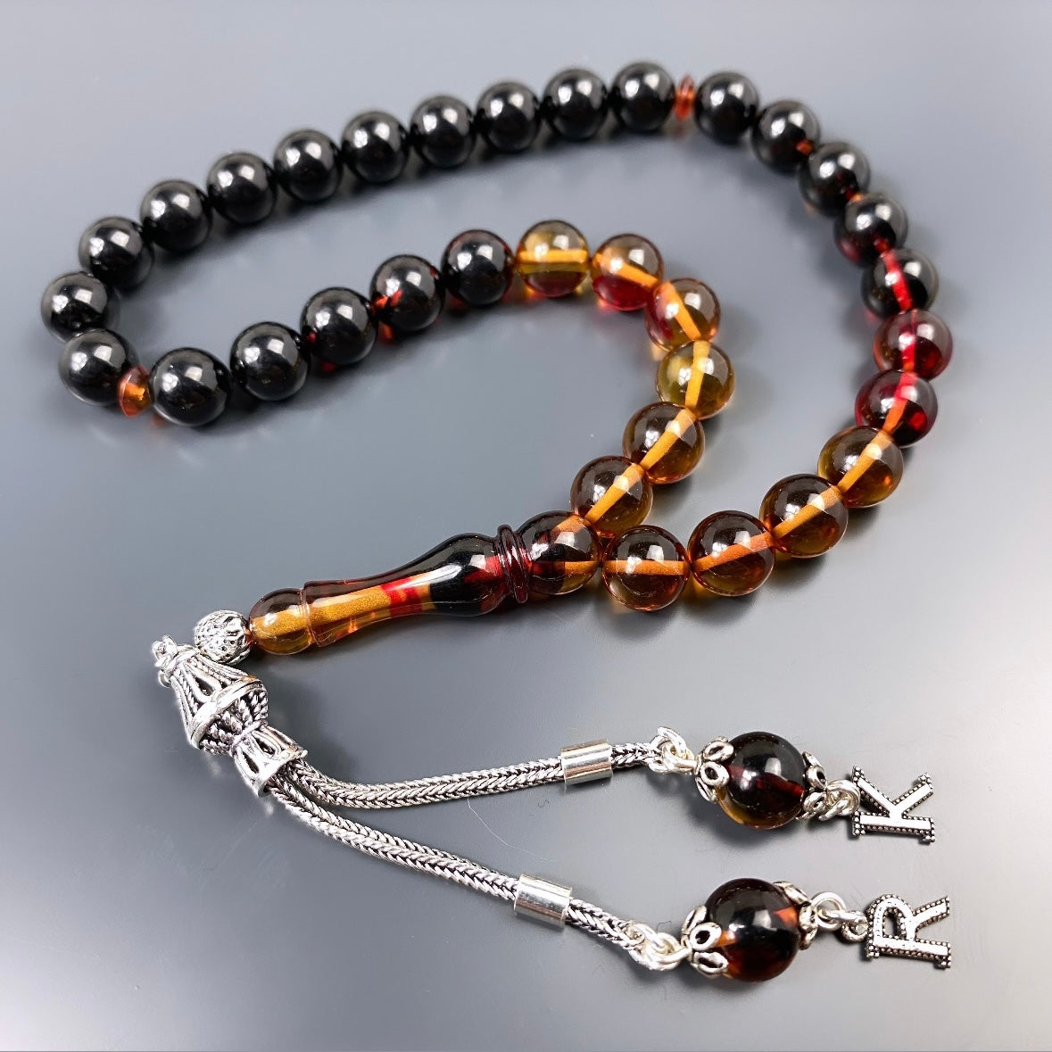 Tesbih SIKMA Kehribar 925 Silber personalisiert