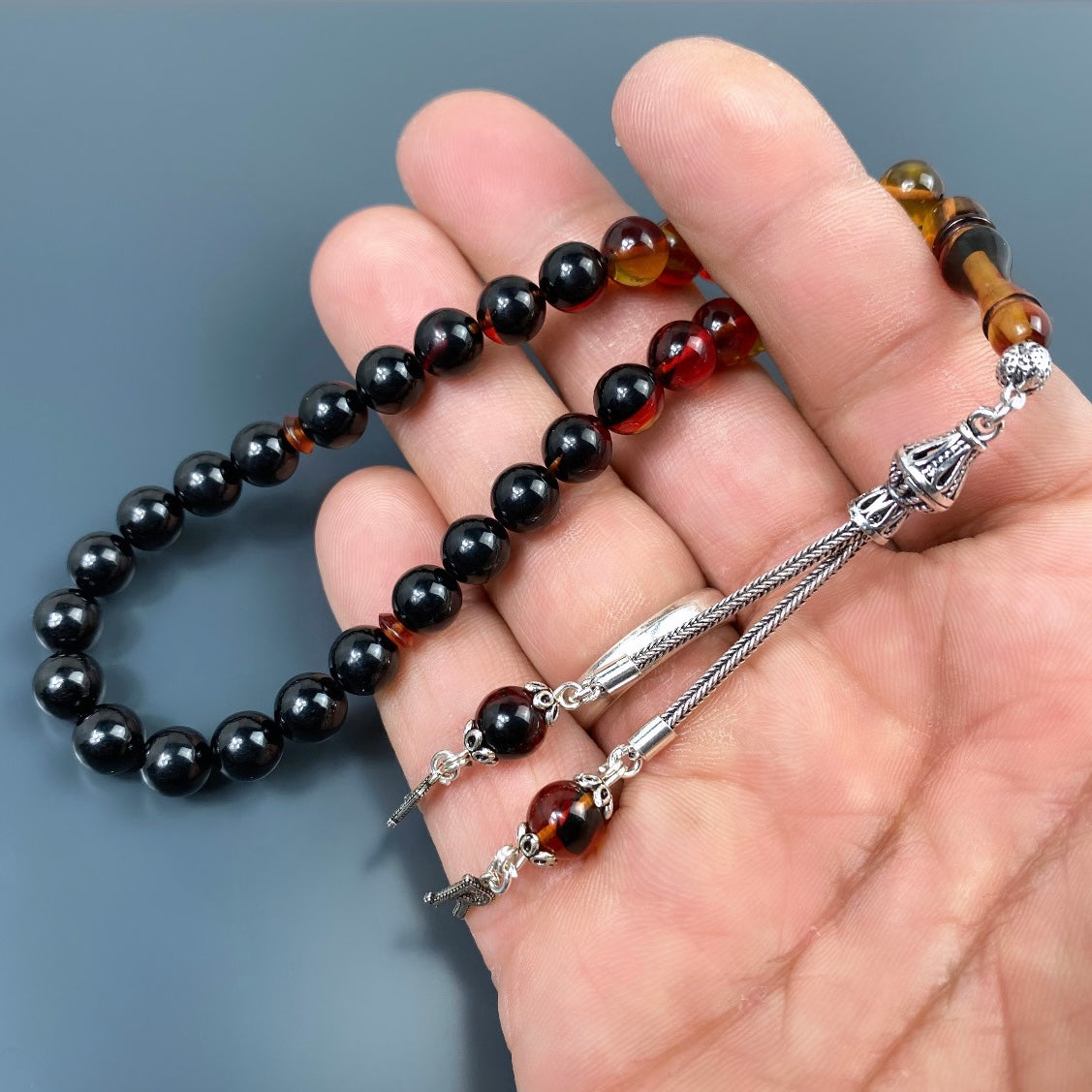 Tesbih SIKMA Kehribar 925 Silber personalisiert