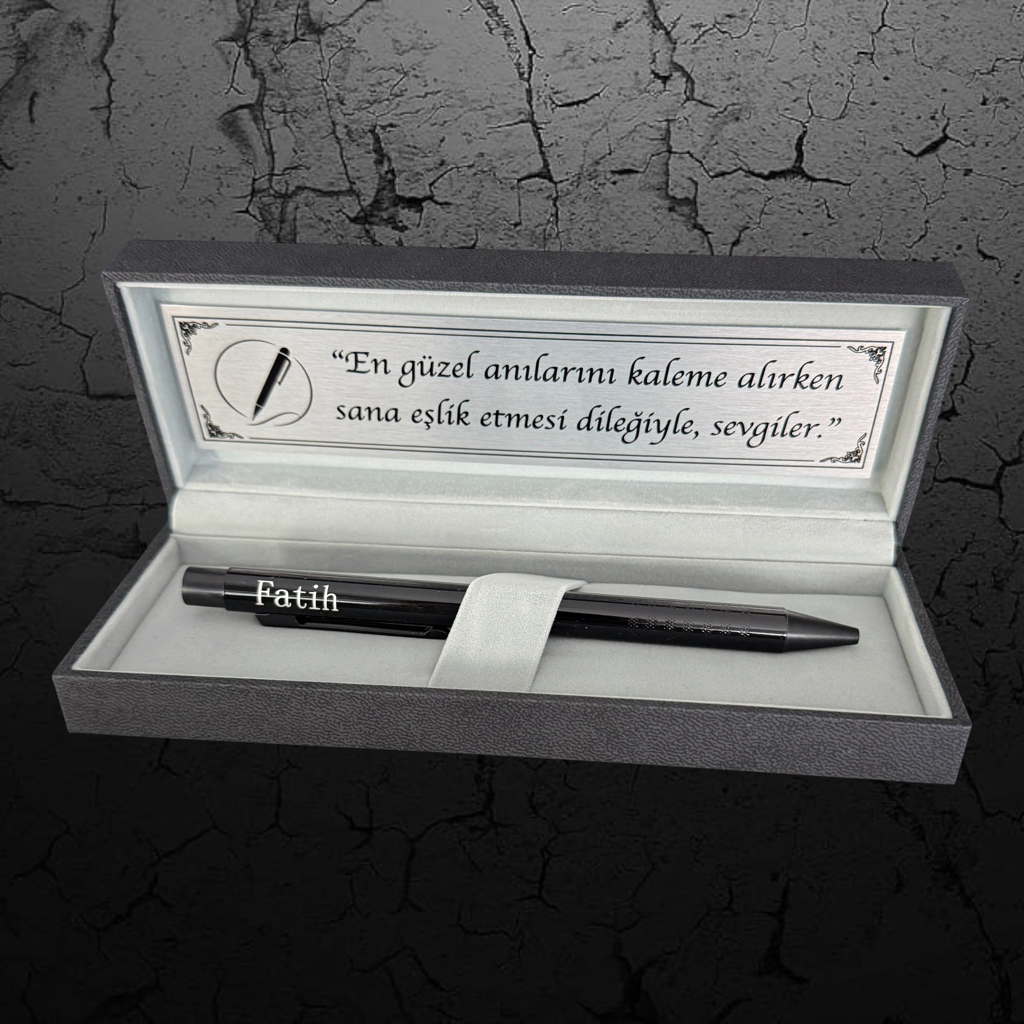Personalisierter Kugelschreiber mit Wunschtext & Etui – Classic Edition