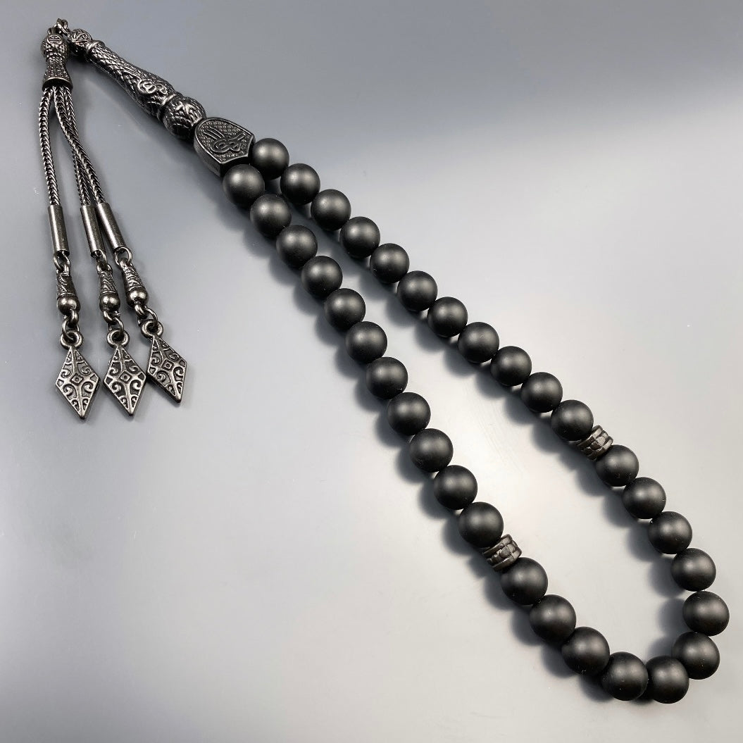 Tesbih Onyx Matt Black Edition Tugra- Basic Logo