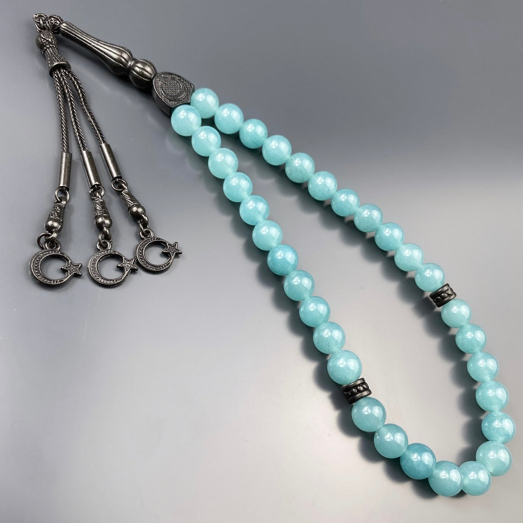 Tesbih Jade Aqua Glanz Black Edition Ay Yildiz Logo