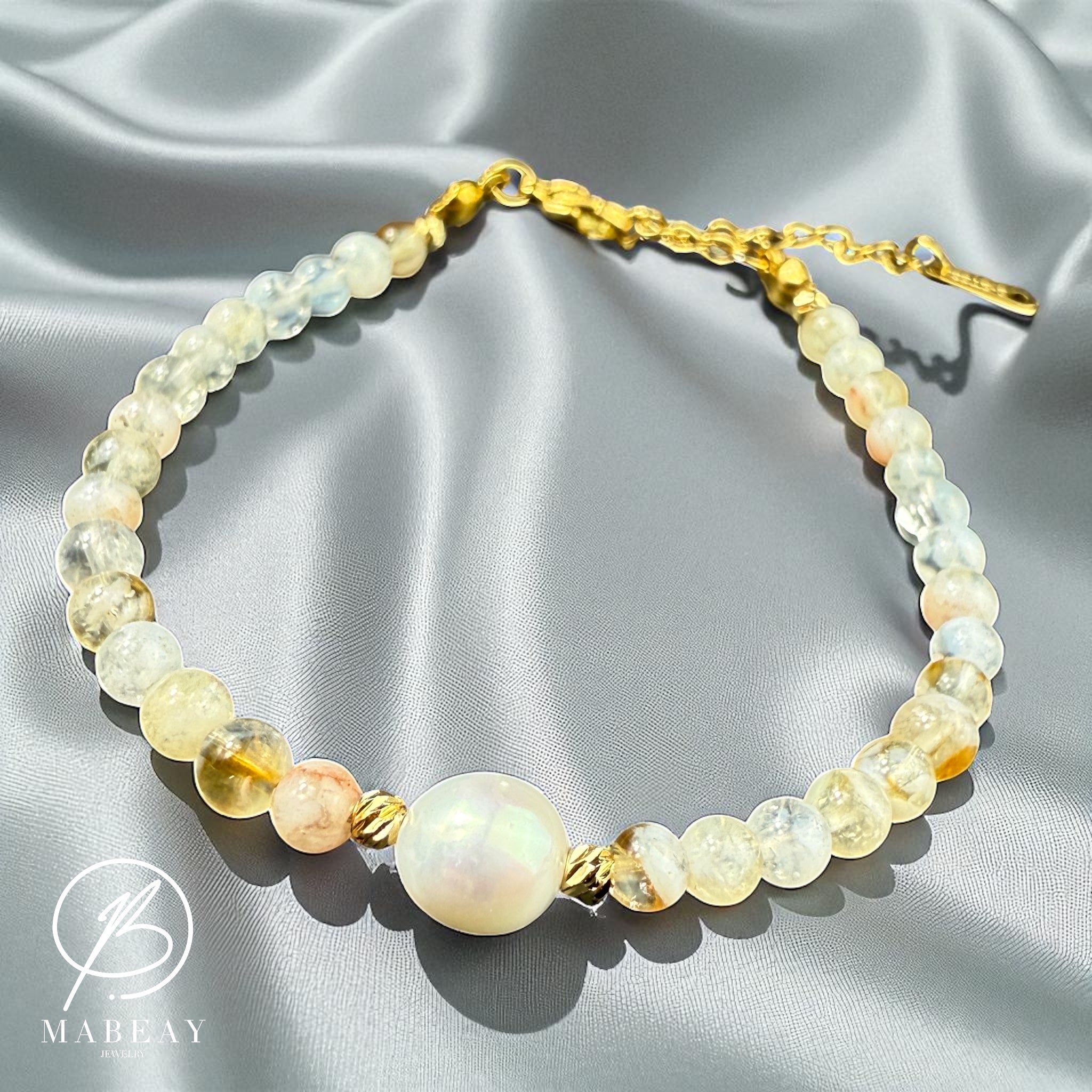 Citrin & Inci Tasi mit Edelstahl Kette Armband Damenschmuck