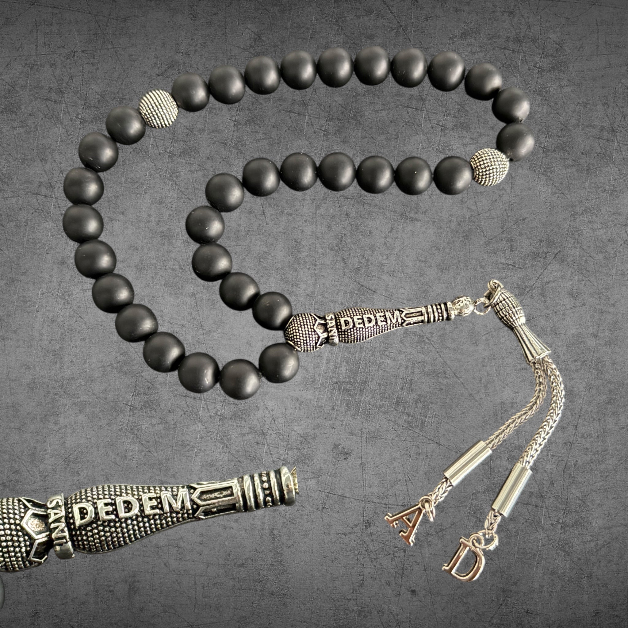 DEDEM yazili İmame tasarimi Dogaltas Tesbih 2 Harfli