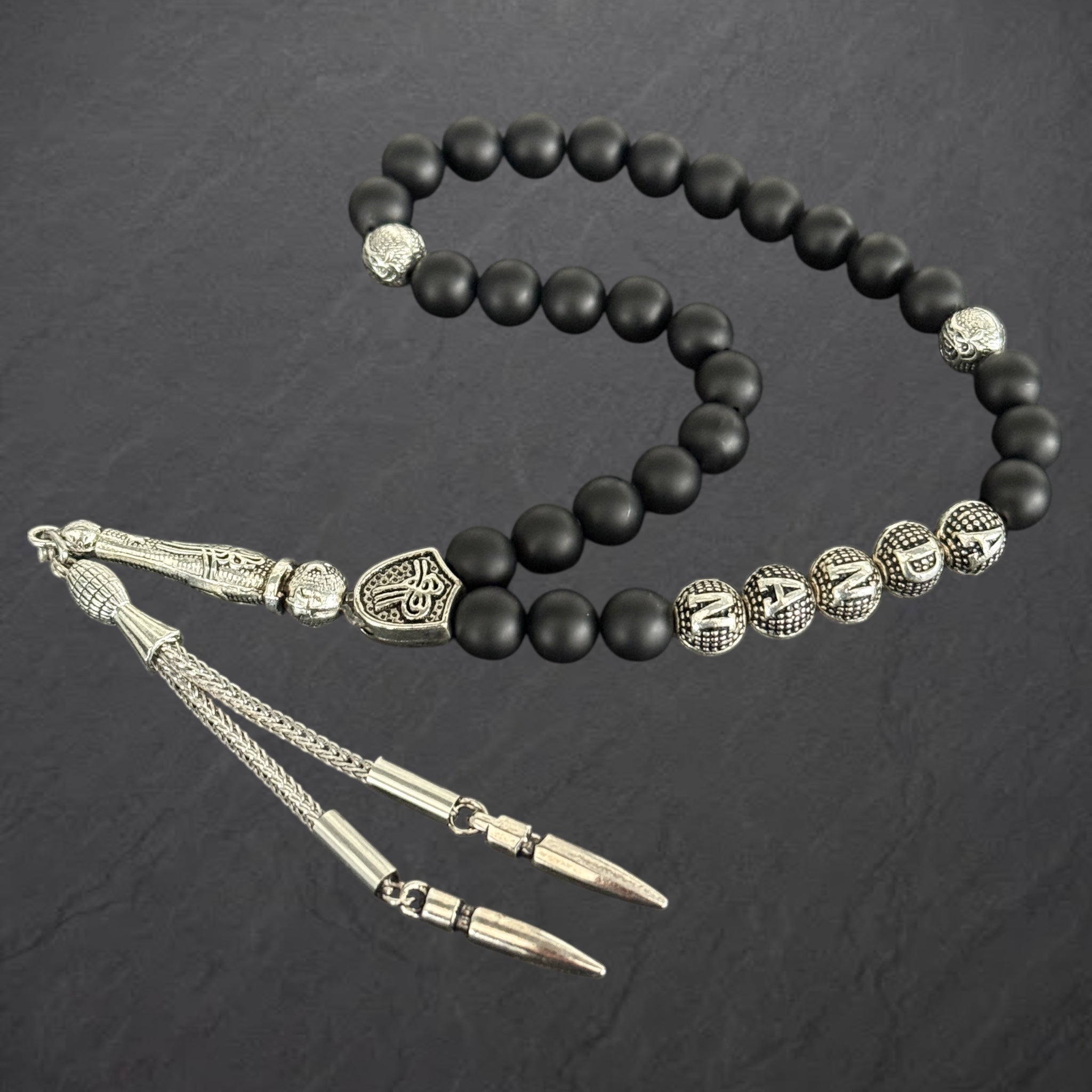 Tesbih mit Namen und Mermi Logo