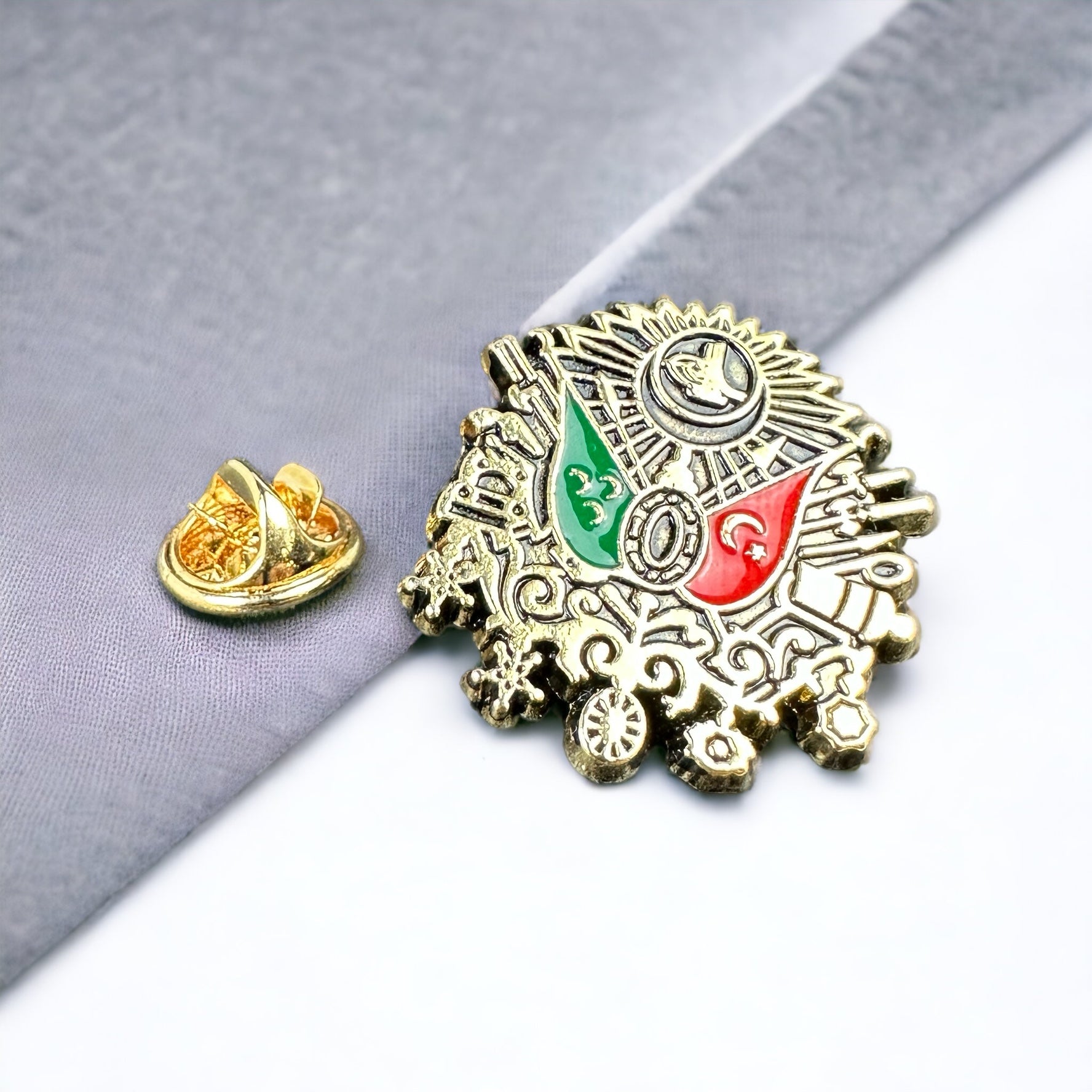 Yaka Rozeti Payitaht Osmanli Armasi Gold