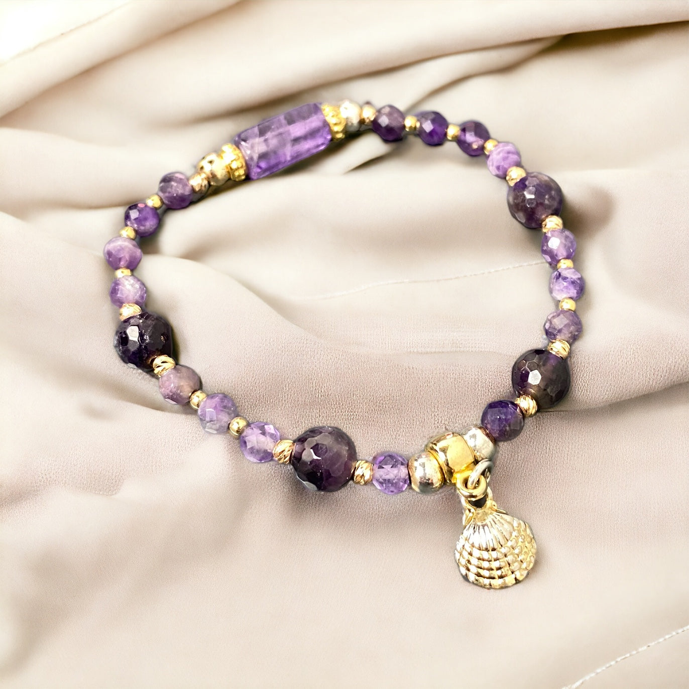 Amethyst Perlen Armband