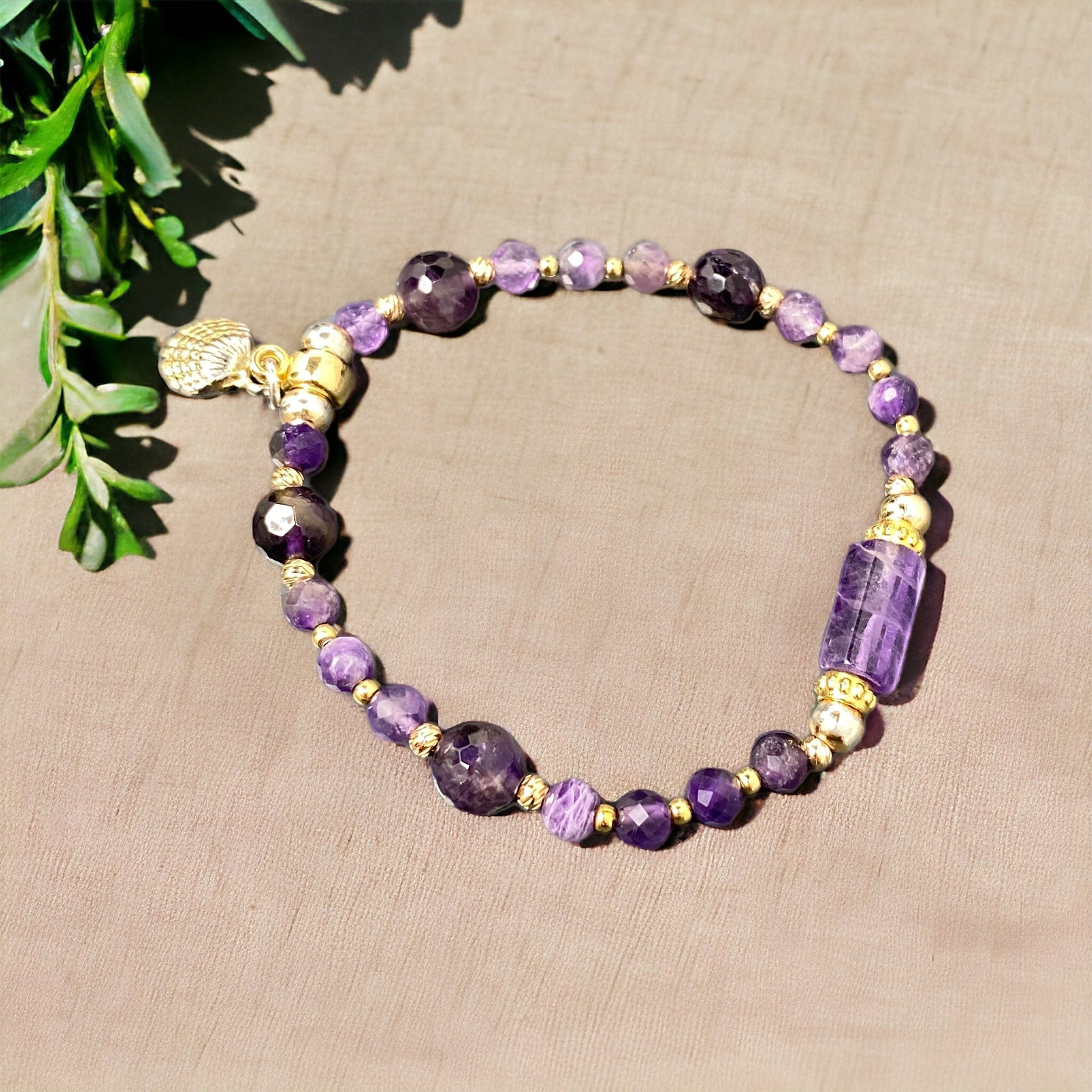 Amethyst Perlen Armband