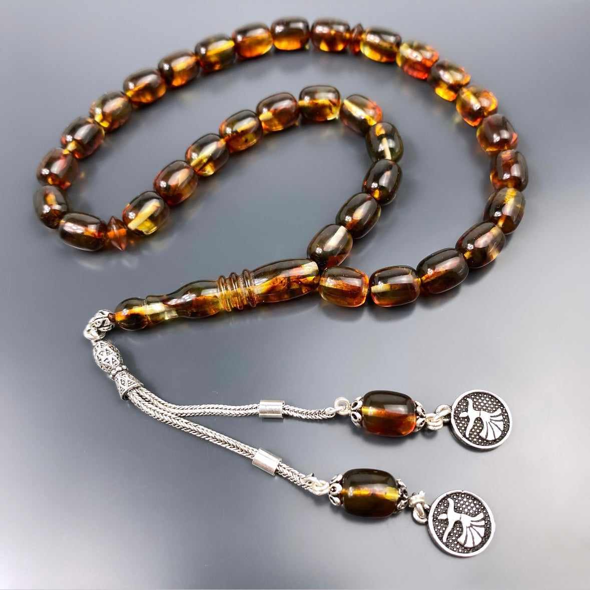 Kehribar Tesbih Gebetskette Perlenkette Männerschmuck Tesbih mit Namen personalisiert mevlana