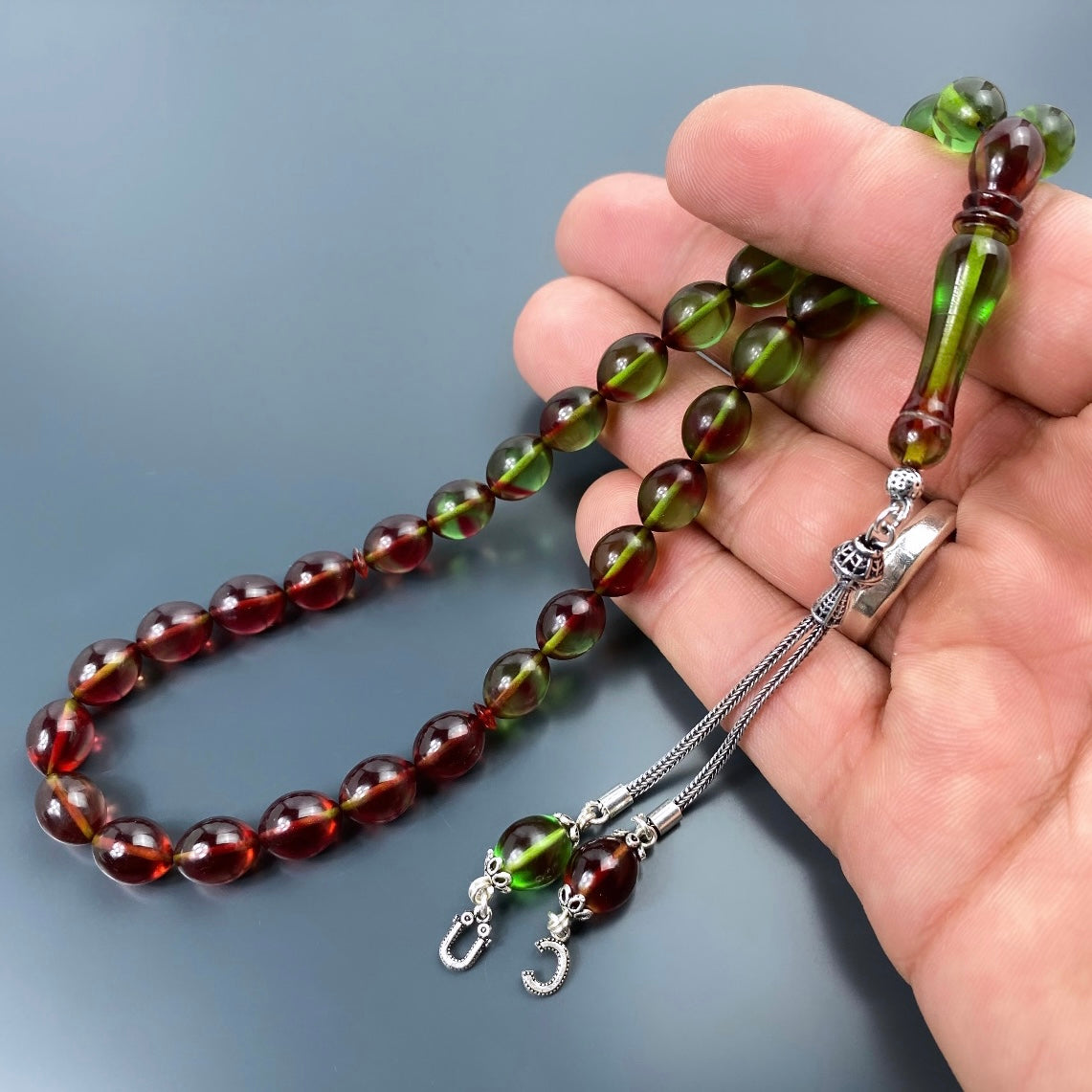 Tesbih SIKMA Kehribar 925 Silber Buchstaben personalisiert