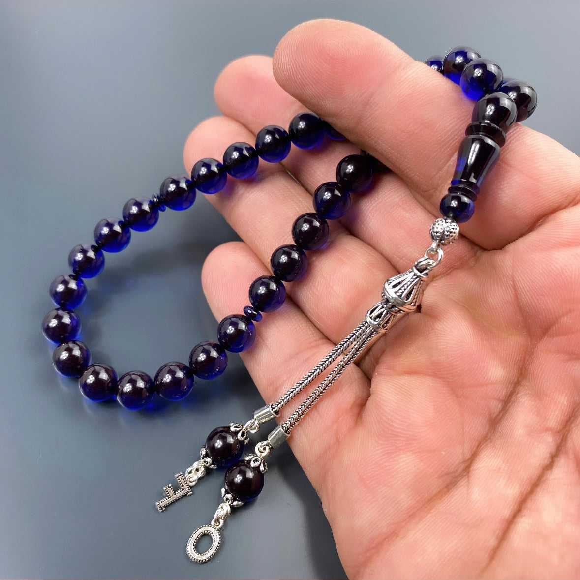 Tesbih SIKMA Kehribar 925 Silber Buchstaben personalisiert