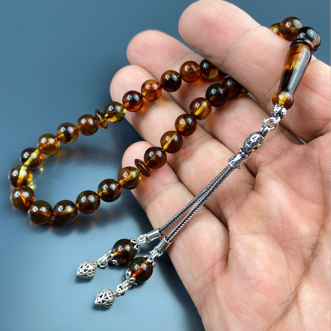 Kehribar Tesbih Basic Logo 925 Silber