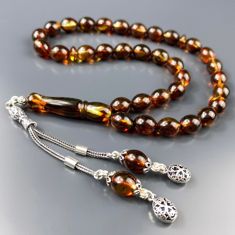 Kehribar Tesbih Beyzi Basic Logo 925 Silber