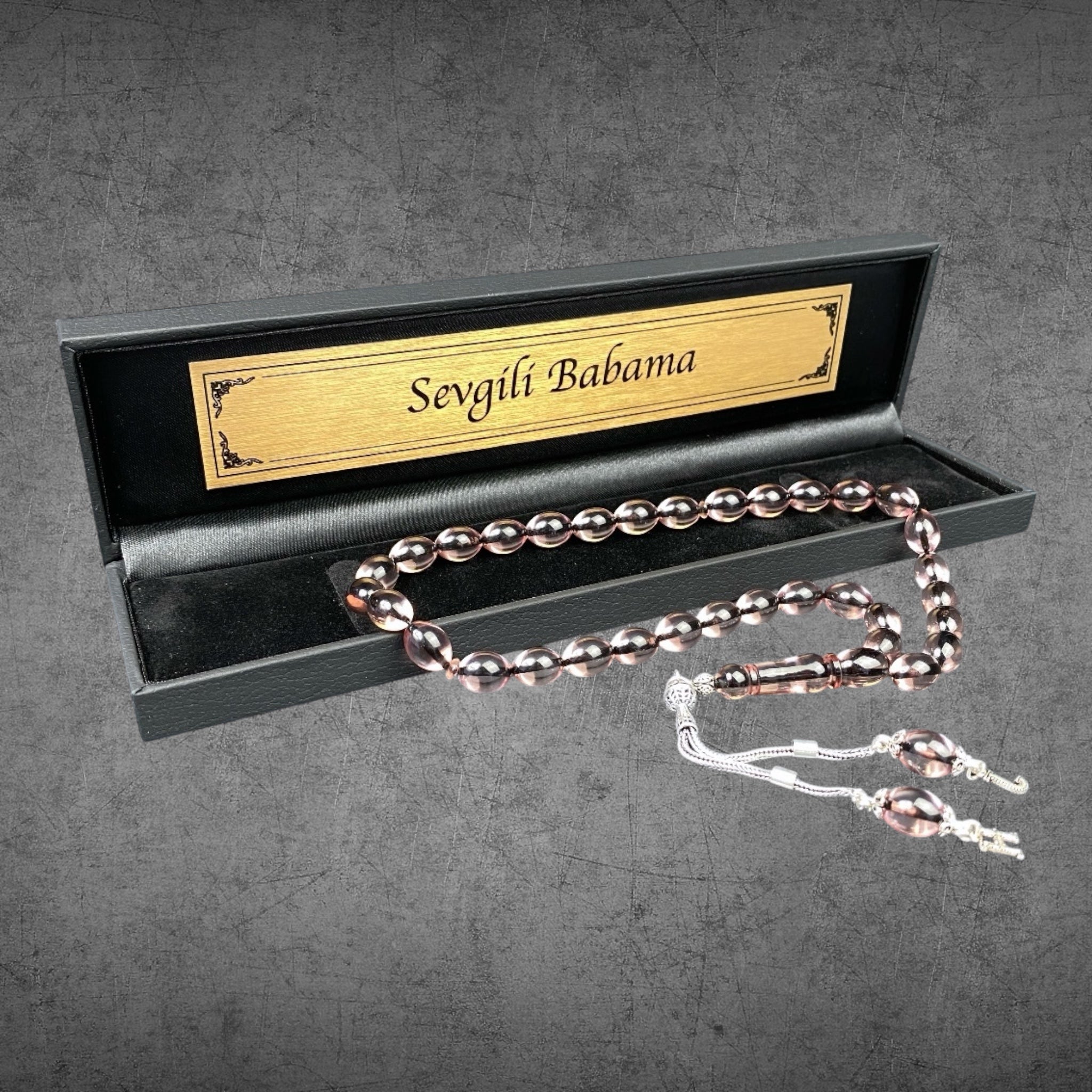 Seffaf Tesbih SIKMA KEHRIBAR Beyzi mit Box - 925 Silber