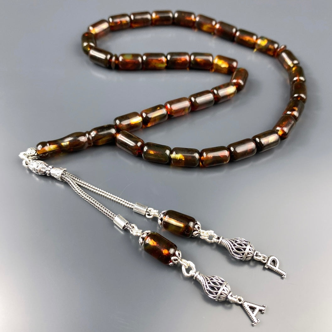 Kehribar Tesbih Kapsül 2 Buchstaben 925 Silber