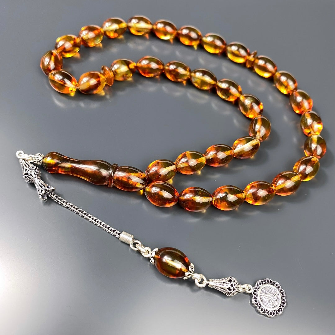 Kehribar Tesbih 925 Silber - Tugra Logo