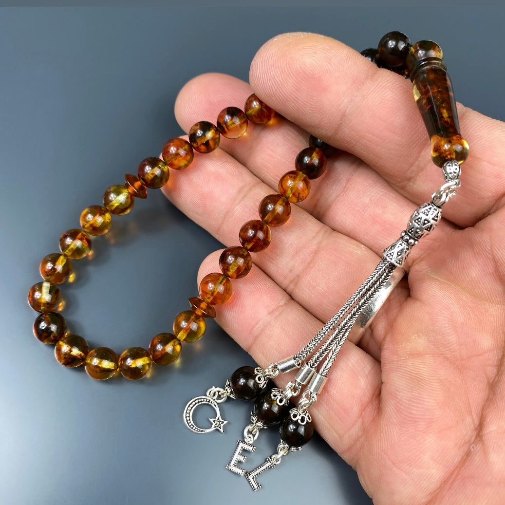 Kehribar Tesbih 925 Silber - Harf ve Logo