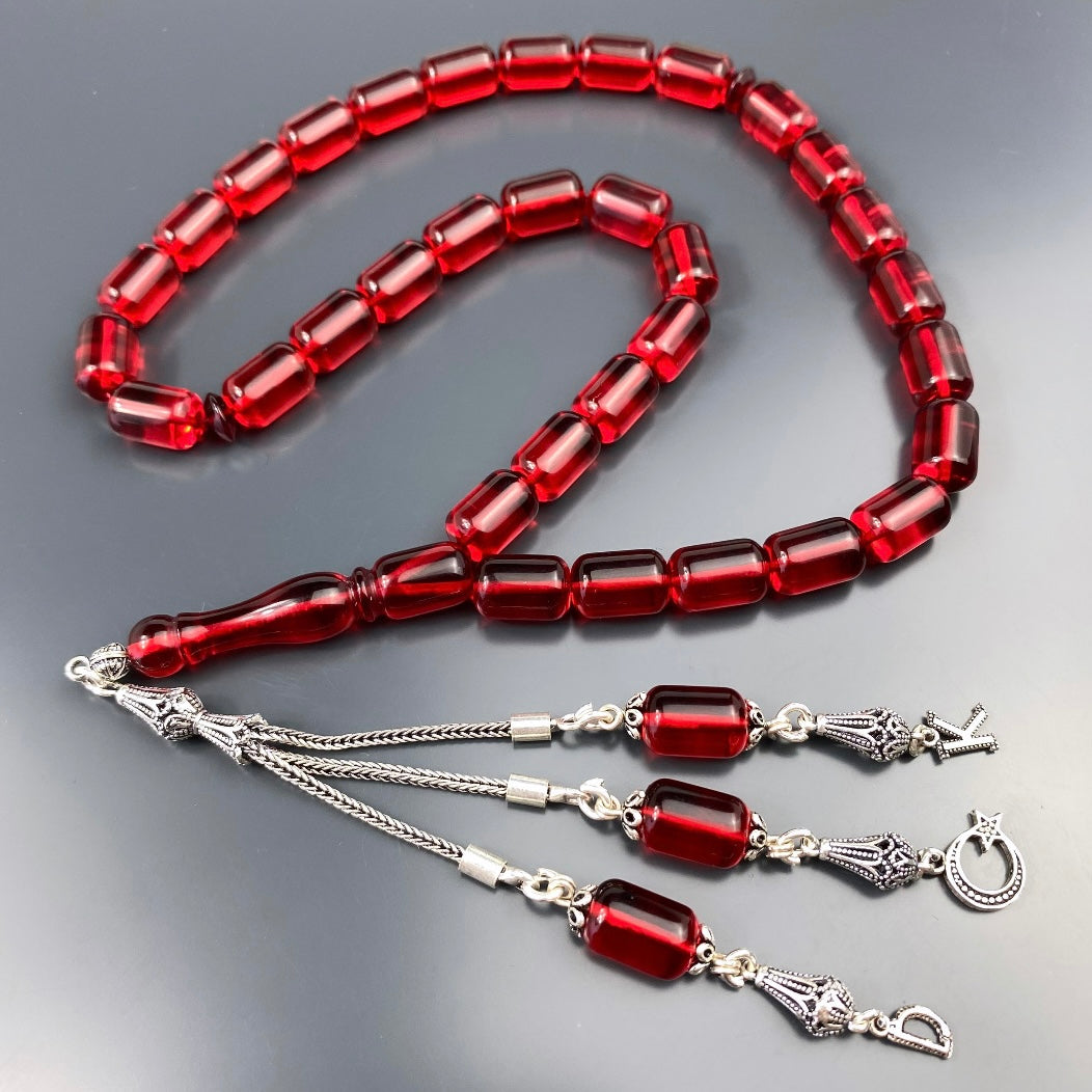 Kehribar Tesbih Gebetskette Perlenkette Männerschmuck Tesbih mit Namen personalisiert namaz tesbih