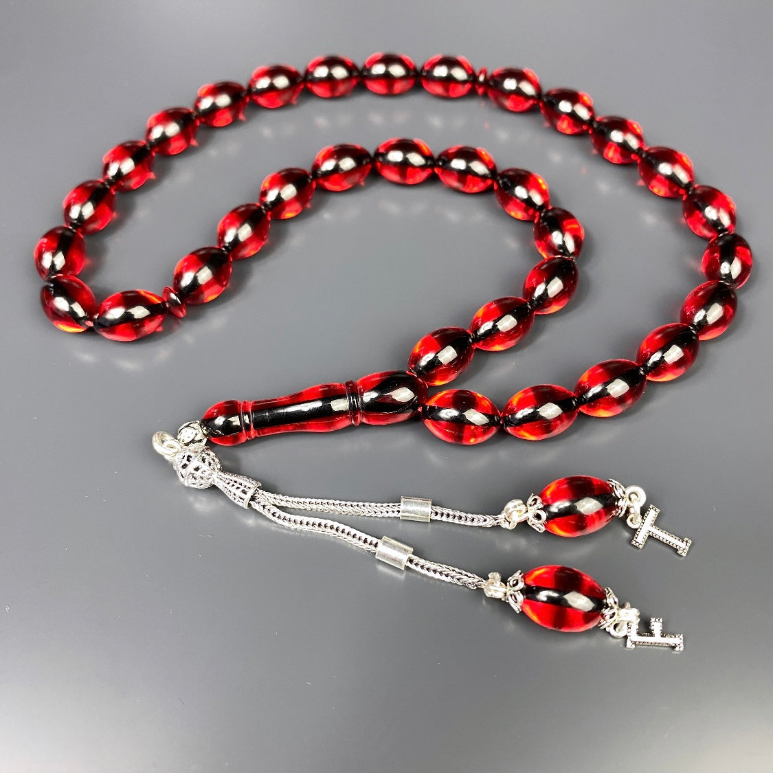 Kirmizi Tesbih SIKMA KEHRIBAR Beyzi mit Box - 925 Silber