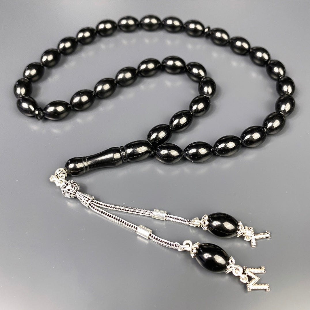 Siyah Tesbih SIKMA KEHRIBAR Beyzi mit Box - 925 Silber