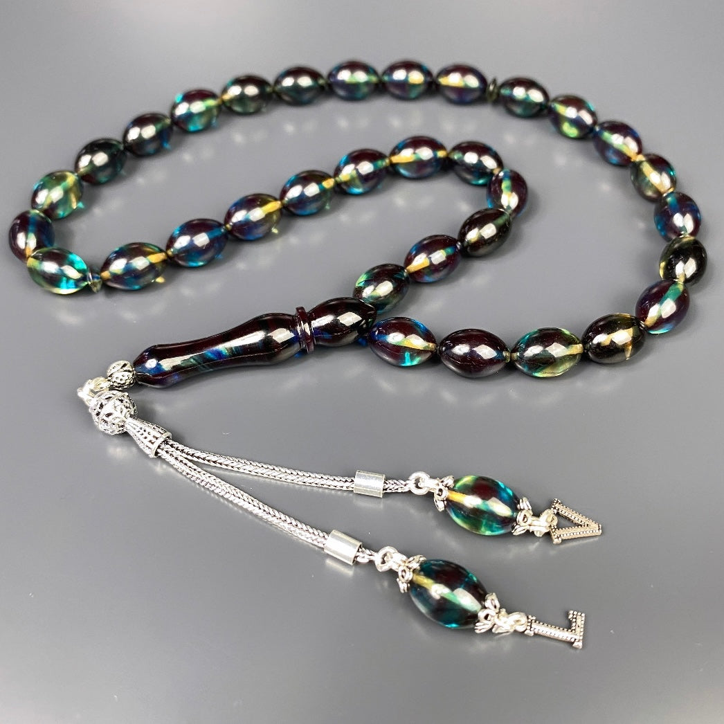 Renk Karisimi Tesbih SIKMA KEHRIBAR Beyzi mit Box - 925 Silber LIMITIERT