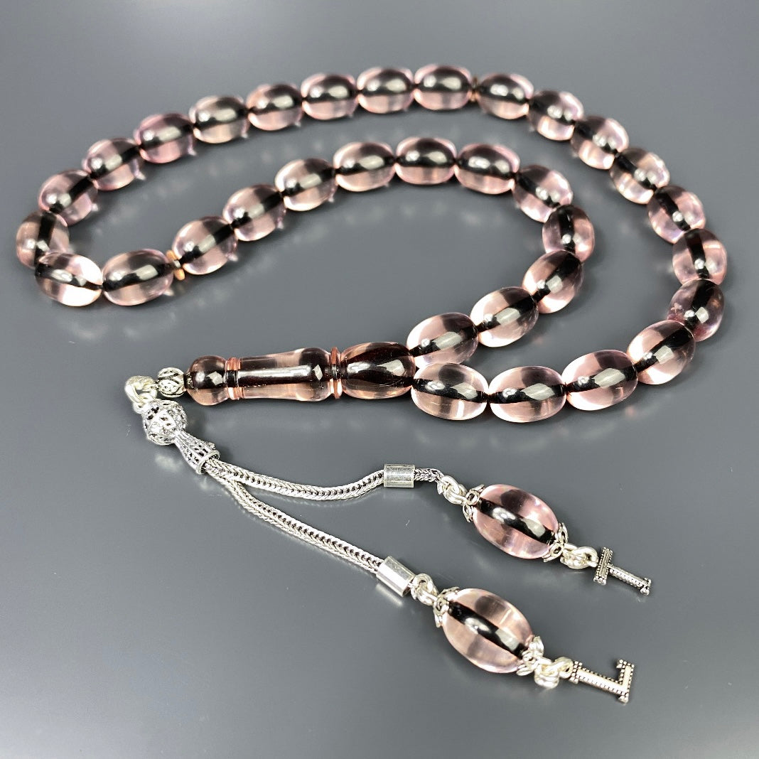 Seffaf Tesbih SIKMA KEHRIBAR Kapsül mit Box - 925 Silber