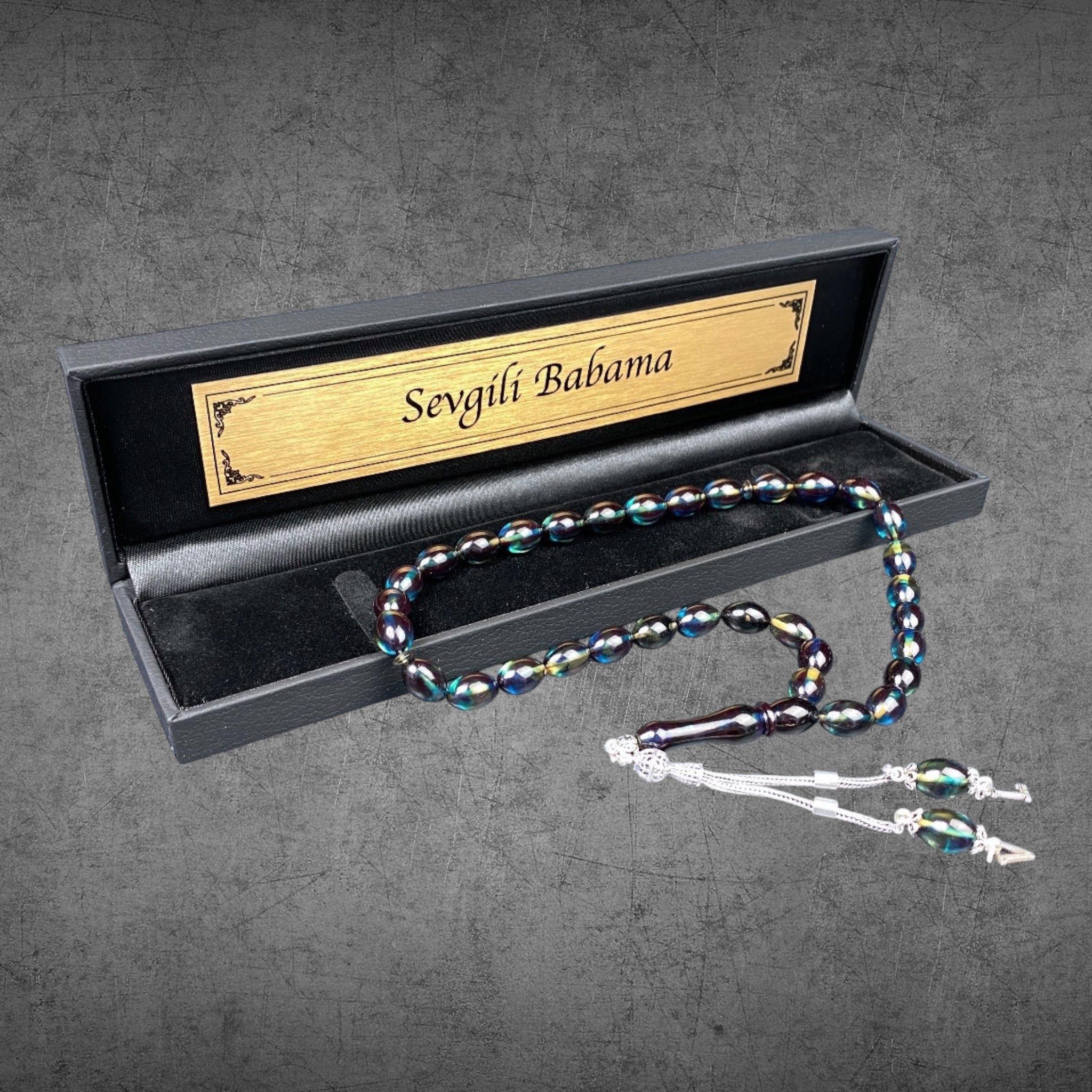 Renk Karisimi Tesbih SIKMA KEHRIBAR Beyzi mit Box - 925 Silber LIMITIERT