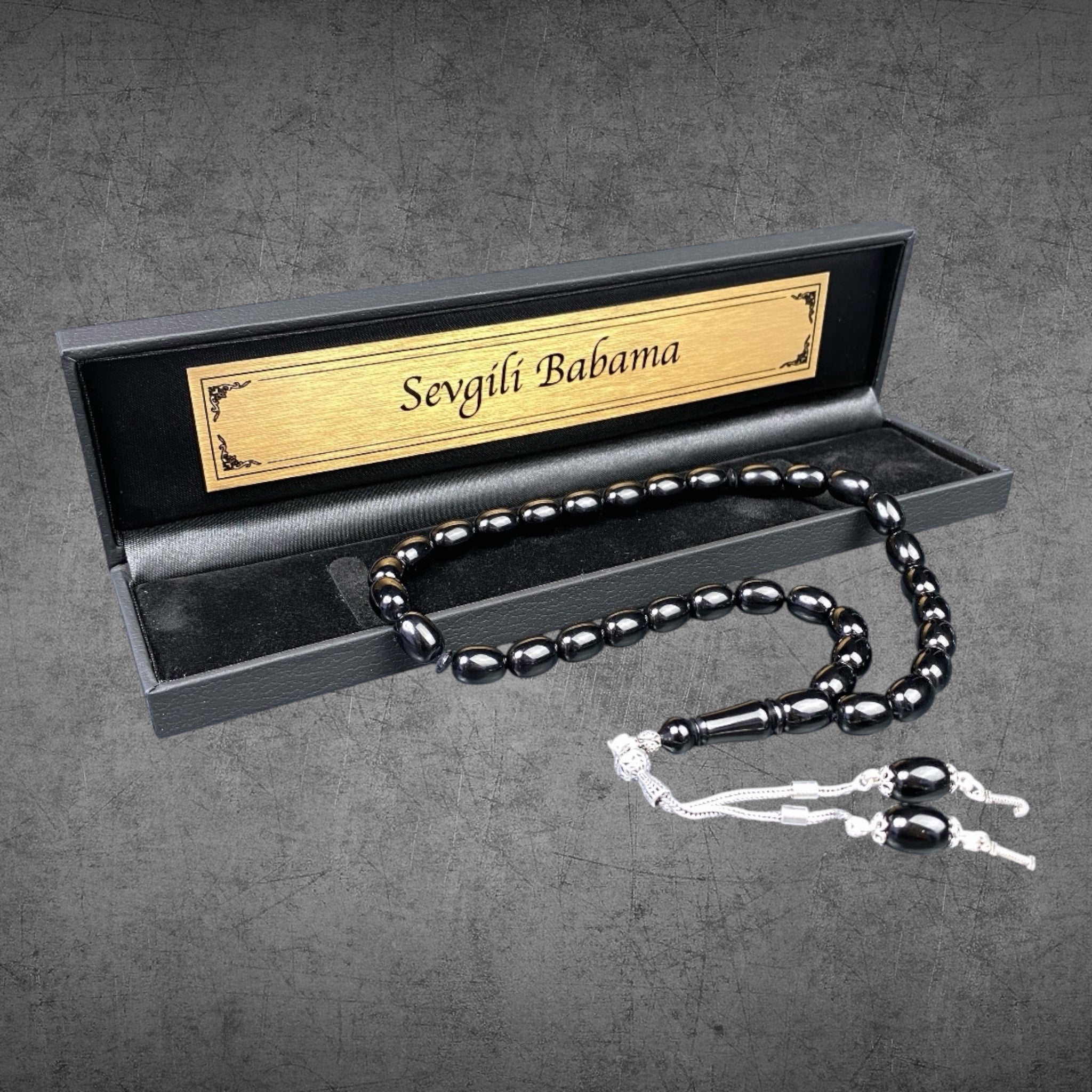 Siyah Tesbih SIKMA KEHRIBAR Kapsül mit Box - 925 Silber