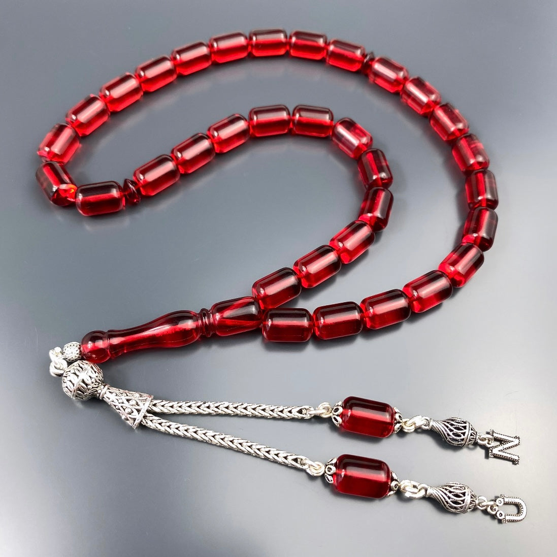 Kehribar Tesbih Gebetskette Perlenkette Männerschmuck Tesbih mit Namen personalisiert namaz tesbih
