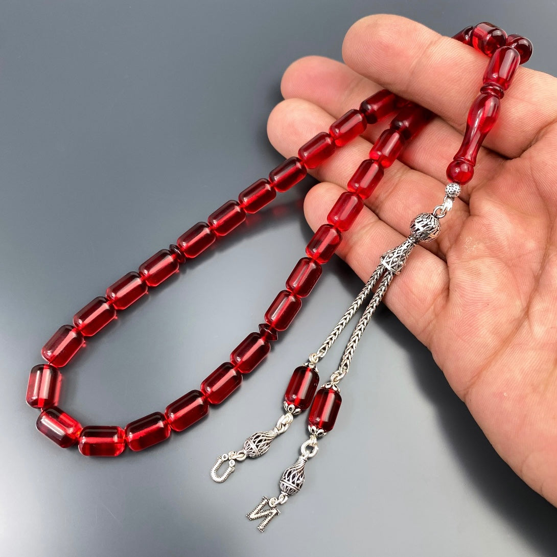 Kehribar Tesbih Gebetskette Perlenkette Männerschmuck Tesbih mit Namen personalisiert namaz tesbih