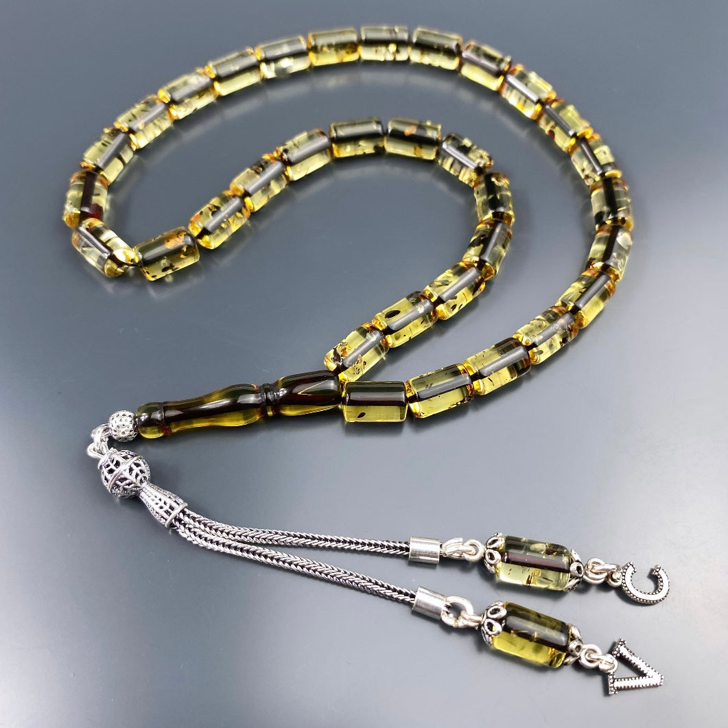 Kehribar Tesbih Gebetskette Perlenkette Männerschmuck Tesbih mit Namen personalisiert namaz tesbih