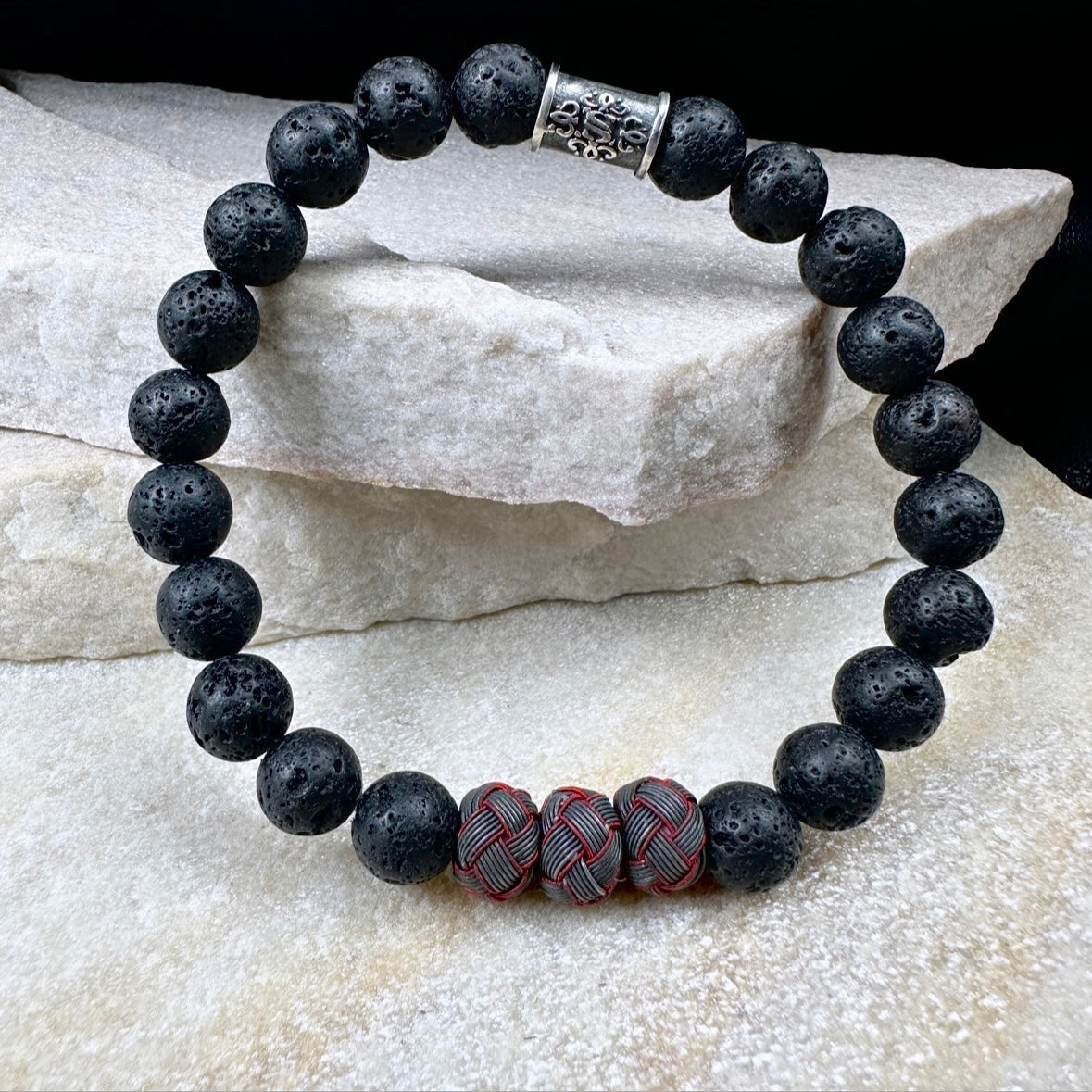 Naturstein Perlen Armband mit Silber Kazaz 1000 Ayar No.28