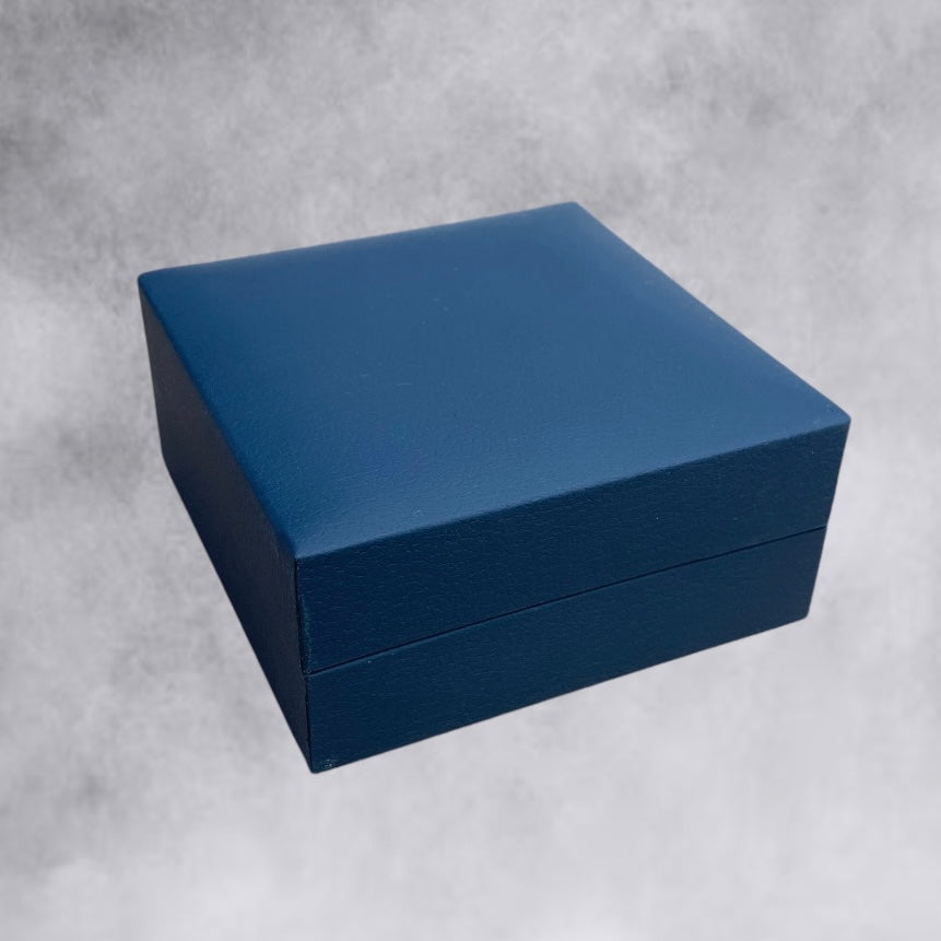 Benzin Feuerzeug personalisiert mit Blau Box und Wunschtext