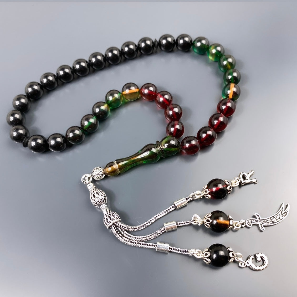 Tesbih SIKMA Kehribar 925 Silber personalisiert mit Logo