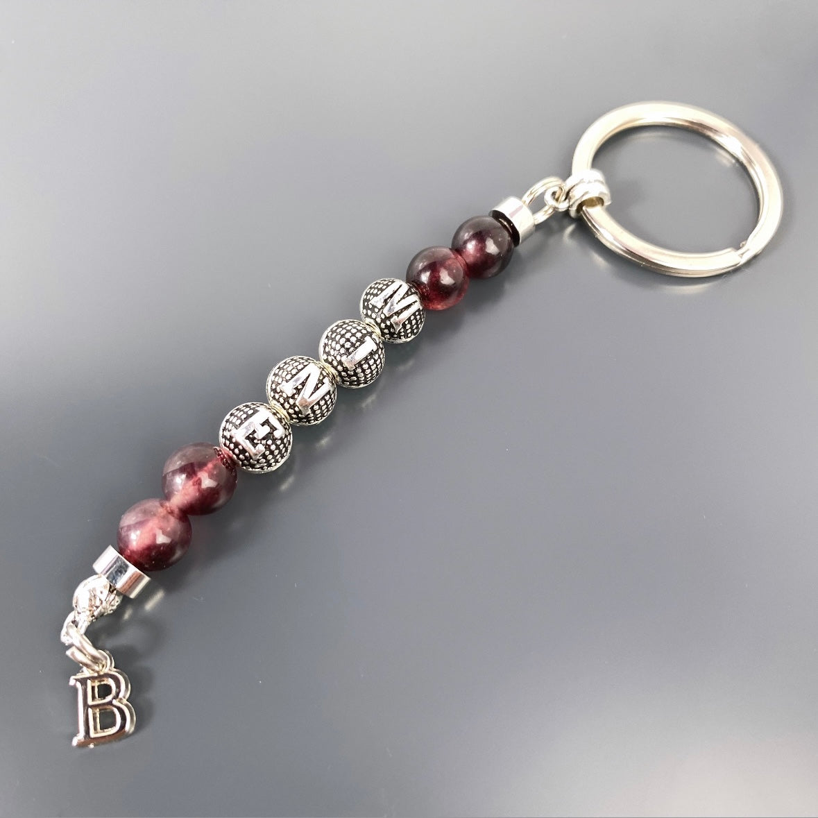 Schlüsselanhänger personalisiert Jade Mix Glanz