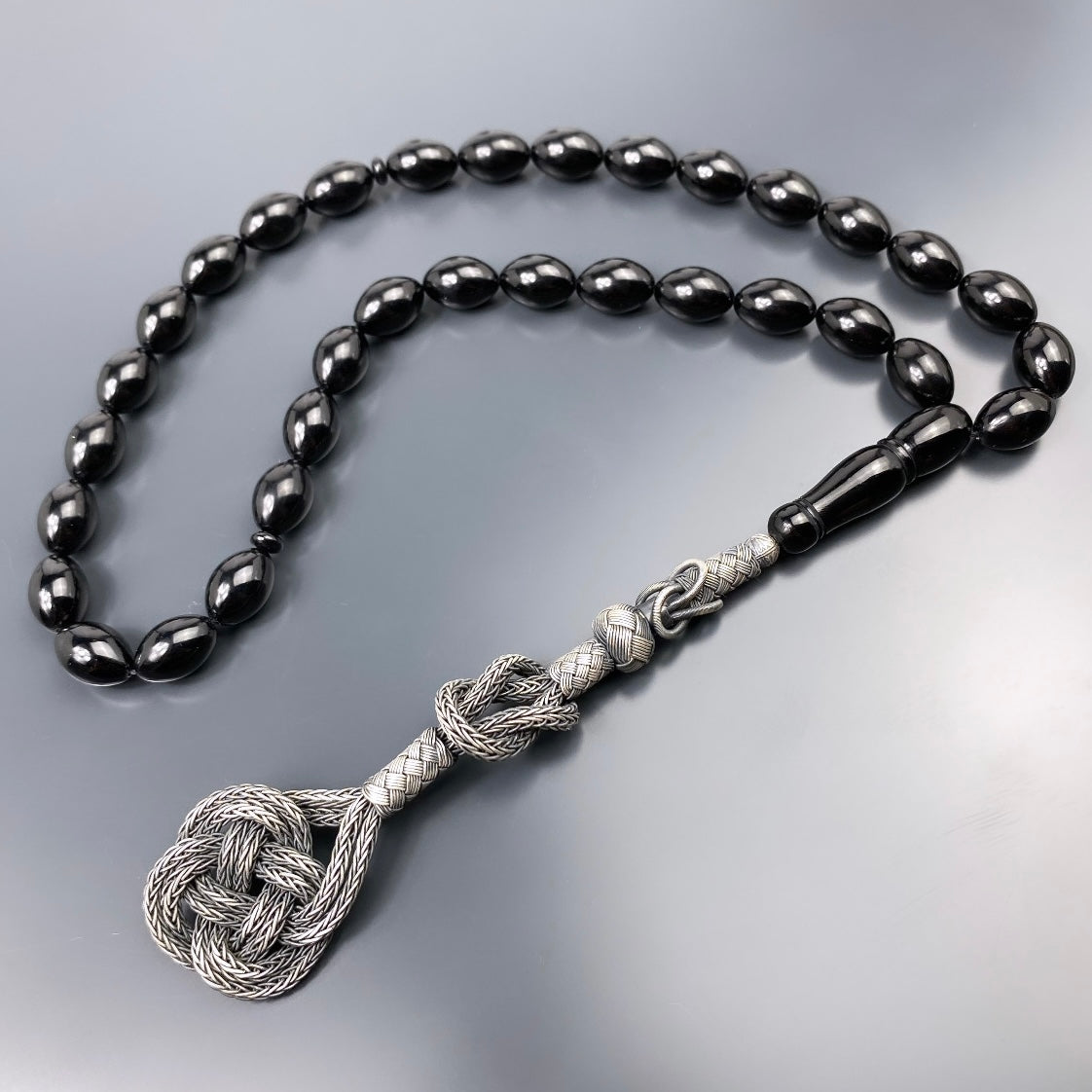 Tesbih / Gebetskette Siyah Renk Kazaz Sikma Kehribar